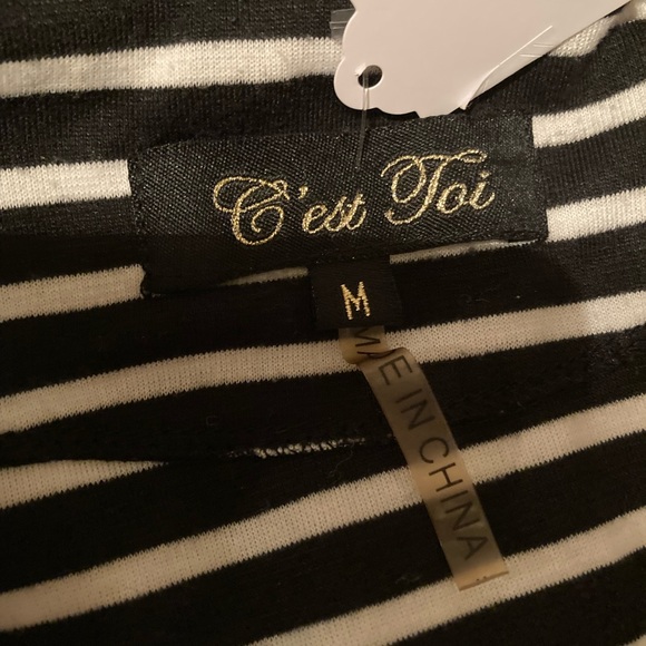 C’ est Toi black-and-white, striped short jacket - Picture 8 of 8